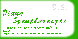 diana szentkereszti business card